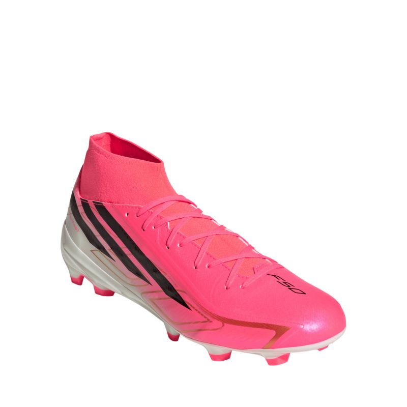 Adidas F50 Hyperfast League Mid FG football boots pink KJ6714