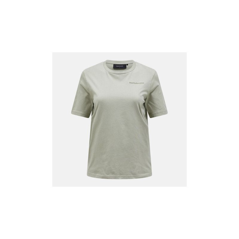 Peak Performance W Original Small Logo Tee Green Peak Performance