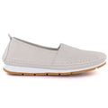 Women's beige leather slip-on shoes S.Barski LR61-7051 To be categorized Your Sports Performance