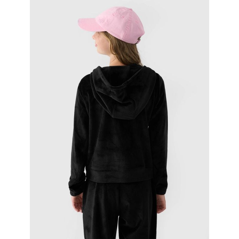 Girls' velour zip-up hoodie sweatshirt 4F Junior 4FJWAW24TSWSF1217-20S *Kategoria tymczasowa Your Sports Performance