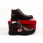 Lee Cooper men's shoes elegant brown leather insulated ankle boots