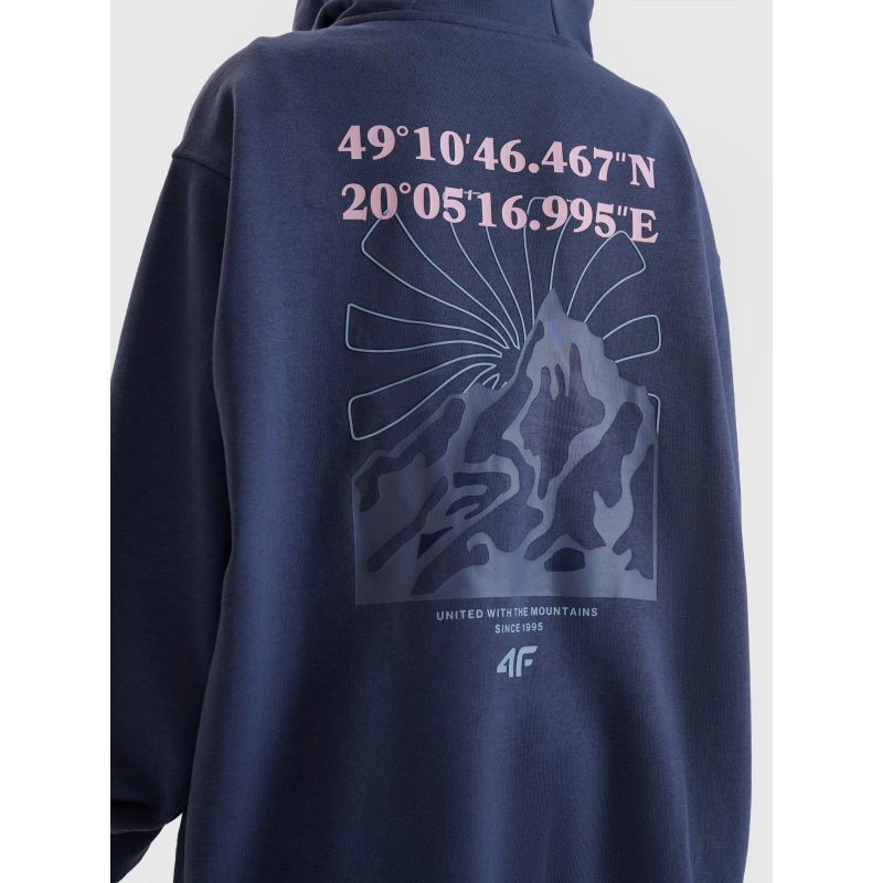 Girls' sweatshirt with a hood, 4F 4FJWSS25TSWSF1482-22S *Kategoria tymczasowa Your Sports Performance