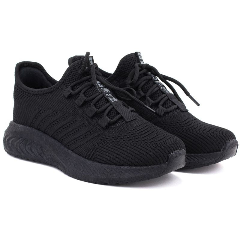 Black Big Star men's textile sports shoes UU174003 Big Star