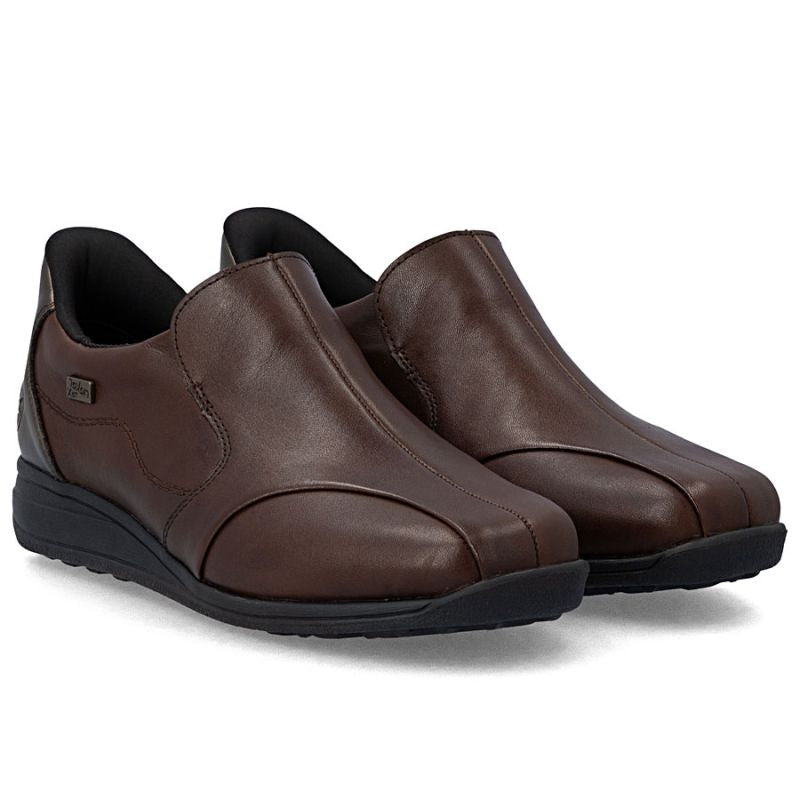 Rieker 47259-27 comfortable brown women's leather shoes
