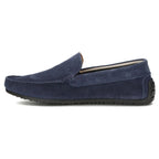 Men's leather moccasins, navy blue, Filippo MP923 Filippo
