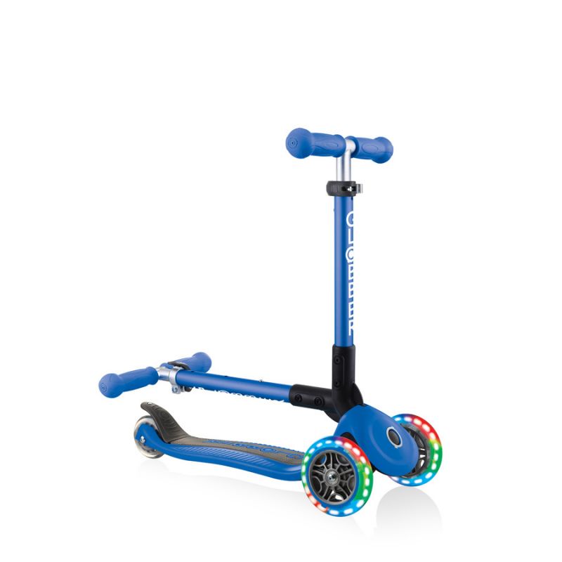 3-wheel scooter Globber Foldable Lights Navy Blue Jr 437-100 Accessories/Skating/Hulajnogi Your Sports Performance