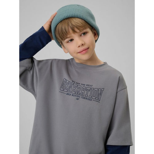 Boy's longsleeve loose with print 4F 4FJRSS26TLONM631-24S 4f