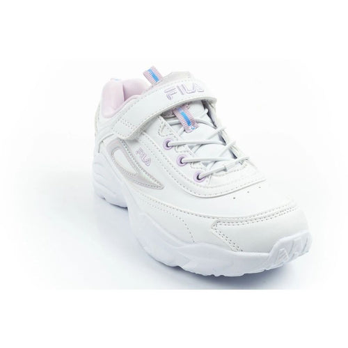 Fila Skye V children's sports shoes for girls with velcro, white Fila