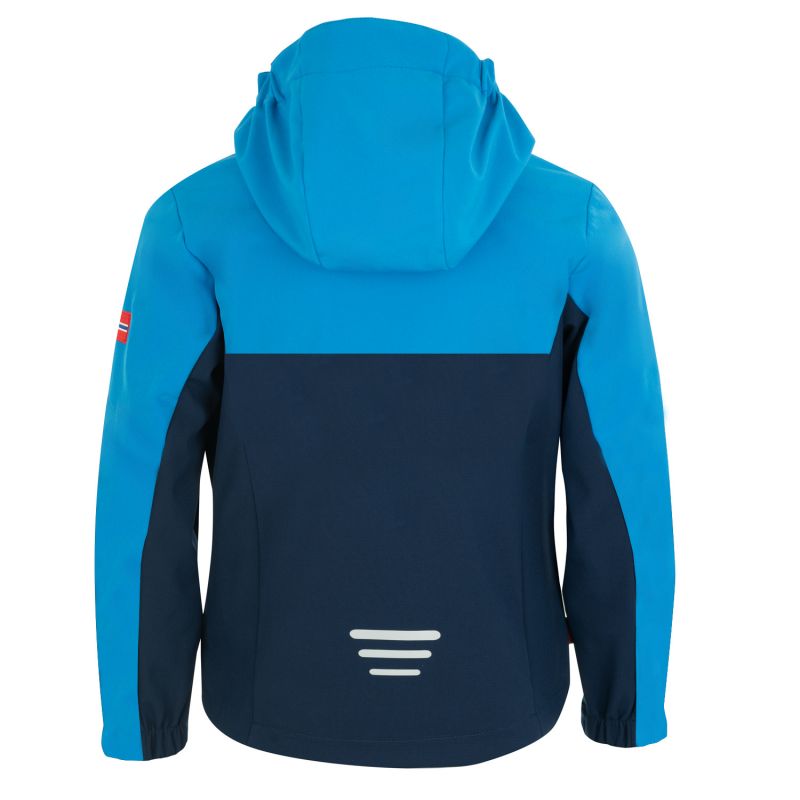 Trollkids Kids Kristiansand Jacket blue/navy blue softshell jacket (320-117) In preparation Your Sports Performance