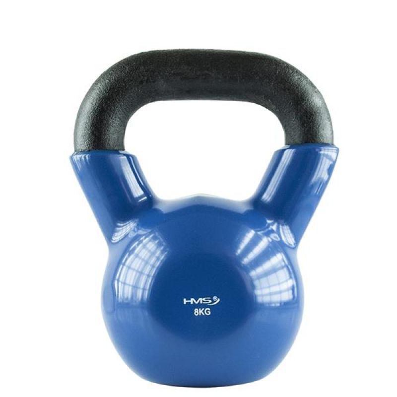 Kettlebell iron covered with vinyl HMS KNV08 BLUE Accessories/Training equipment Your Sports Performance