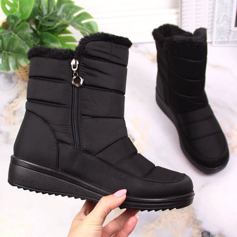 Insulated snow boots with a zipper NEWS W EVE377A black Footwear/Outdoor/News Your Sports Performance