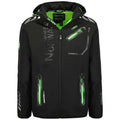 Geographical Norway ROYAUTE BLACK / GREEN DB MEN 068 BLACK / GREEN men's softshell jacket (WY8026H/GN-NOIR / VERT) Geographical Norway