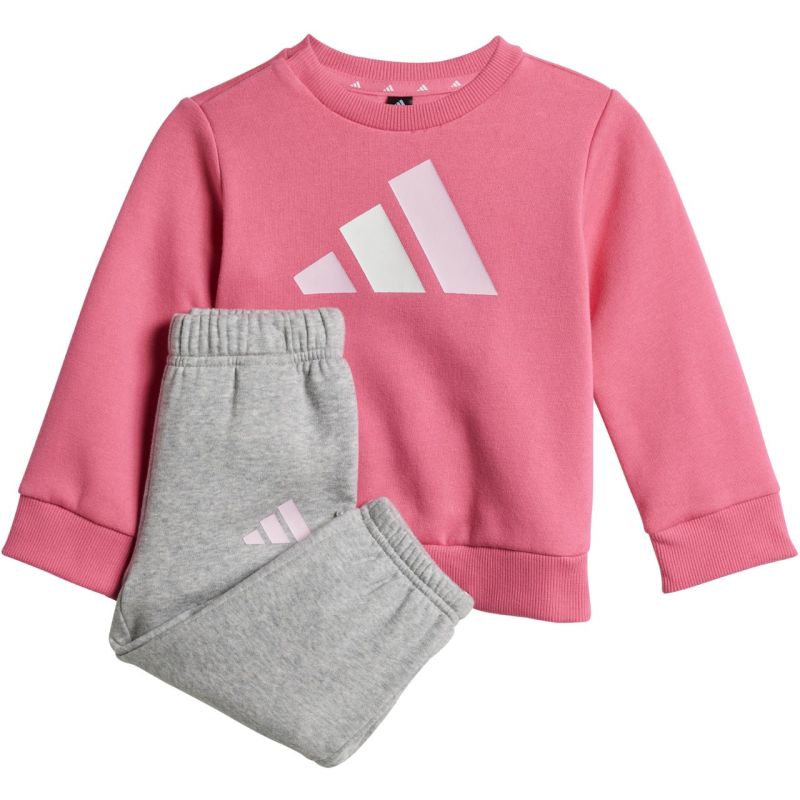Adidas Essentials Pink and Gray Kids Tracksuit JY0303 Clothing Your Sports Performance