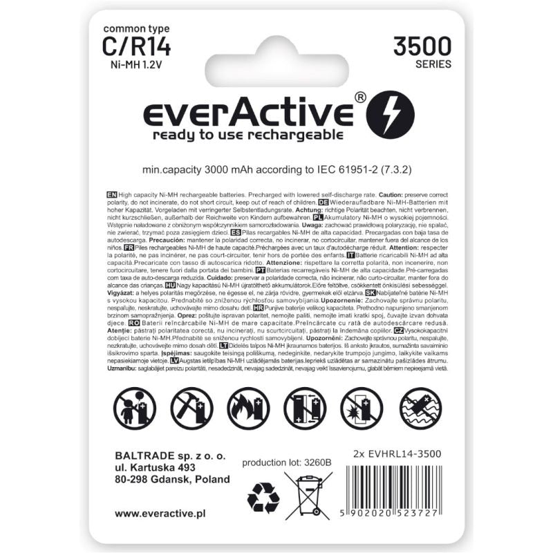 everActive EVHRL14-3500 battery pack (3500mAh ; Ni-MH) Baterie, akumulatorki i ładowarki/Akumulatorki Your Sports Performance