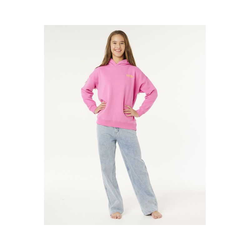 RIP CURL Surf Puff Hood-Girl pink sweatshirt