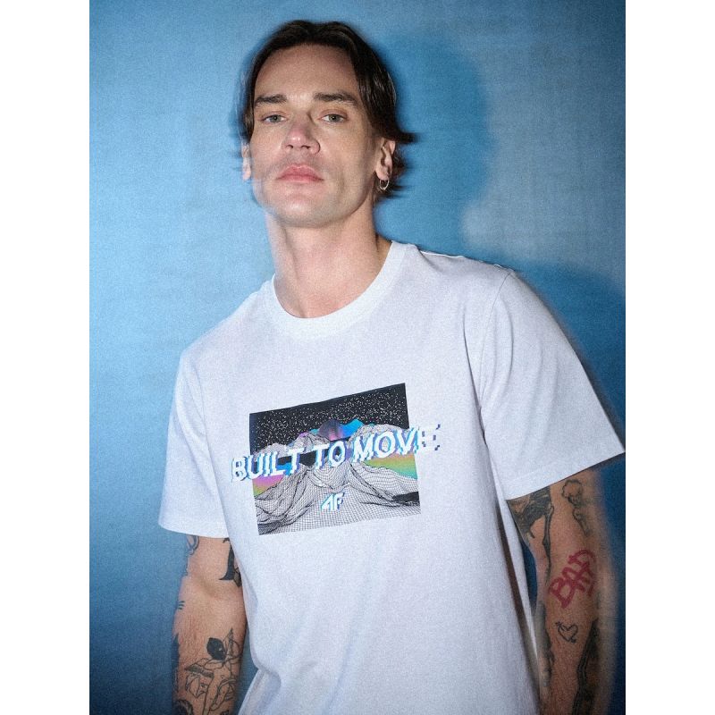 Men's regular printed T-shirt 4F 4FRSS26TTSHM3658-10S 4f