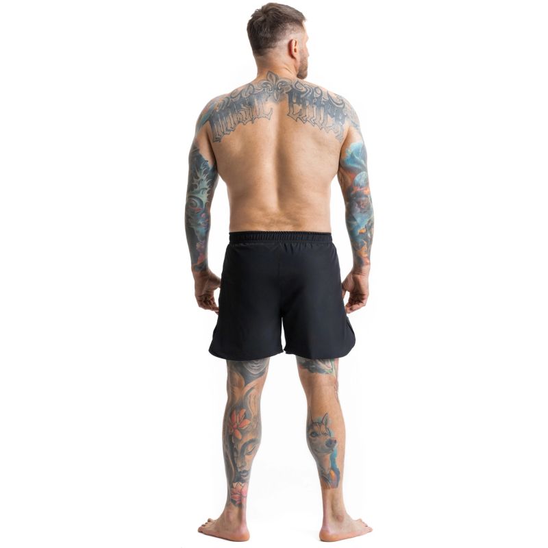Black DBX Bushido MMA Shorts ODZIEŻ - Szorty treningowe Your Sports Performance