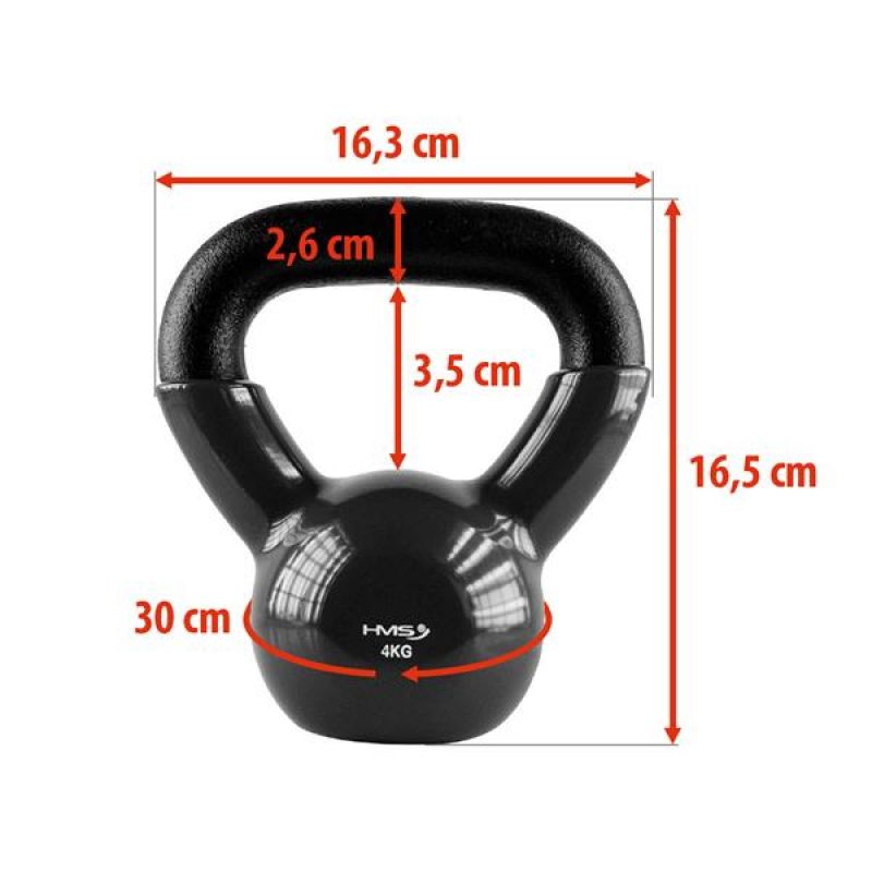 Kettlebell cast iron Black HMS KNV04 Accessories/Training equipment Your Sports Performance