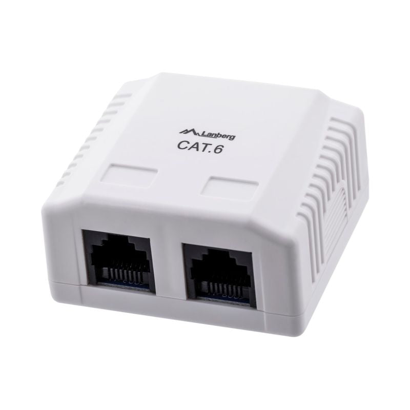 Lanberg OU6-0002-W surface-mounted socket (RJ-45; UTP; white) Kable, gniazda i wtyki/Puszki wyposażone Your Sports Performance