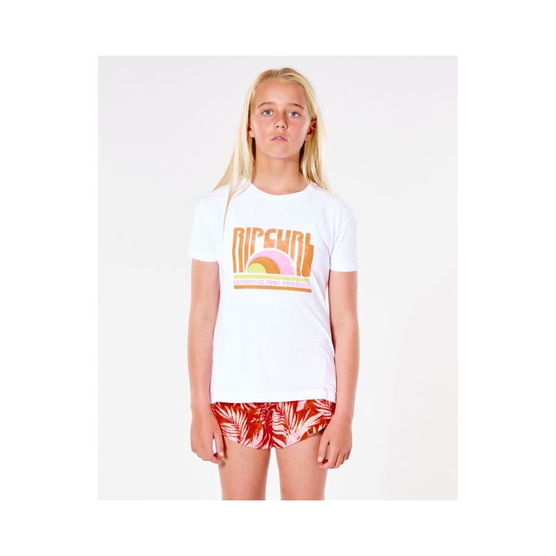 RIP CURL Surf Revival Tee T-Shirt - Girl - white Import z PMSport Your Sports Performance