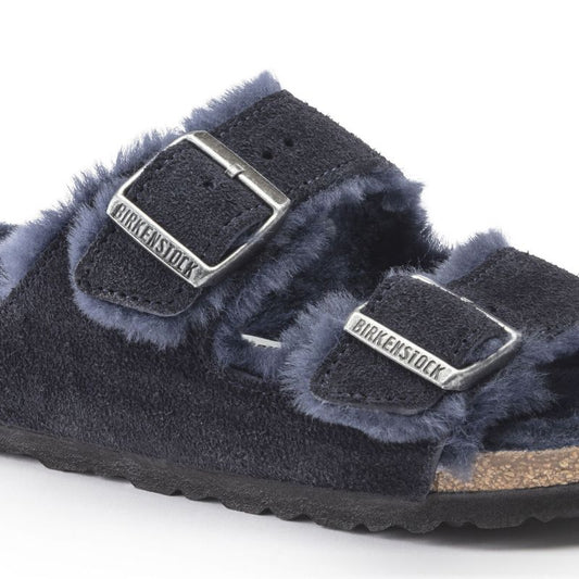 Birkenstock Arizona VL Shearling Midnight Suede Leather Insulated Flip-Flops Wide Regular (1020592) Footwear/Lifestyle/Birkenstock/Klapki/chodaki Birkenstock