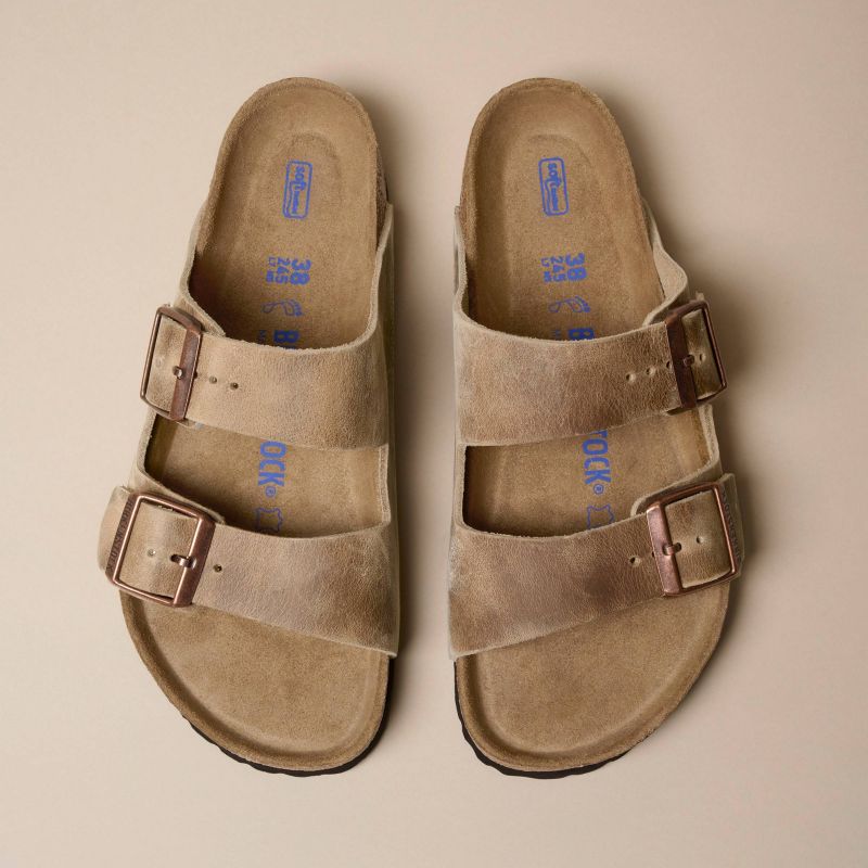 Birkenstock Arizona Soft Footbed Oiled Leather Tabacco Brown Narrow Women's/Men's Slides (0552813) Footwear/Lifestyle/Birkenstock/Klapki/chodaki Birkenstock