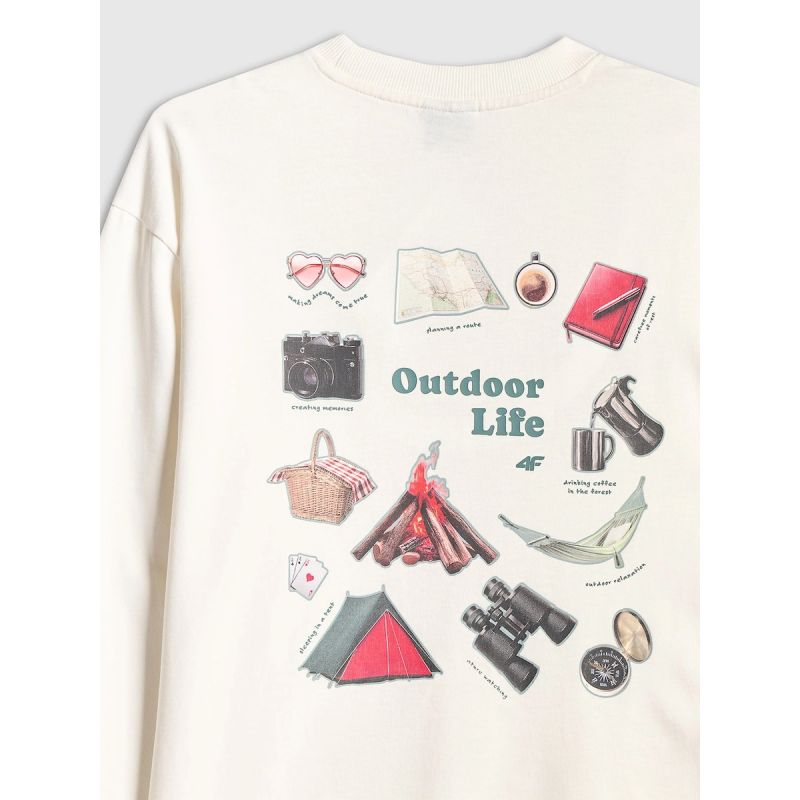 Women's longsleeve regular with print 4F 4FRSS26TSWSF2834-11S 4f