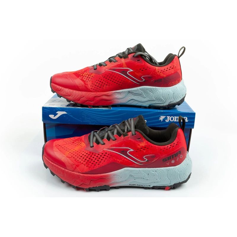 Joma men's Sima trail running shoes, cushioned, red Joma