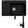 Set - PYRAMIS CAMEA Sink (79x50) 1B 1D R + IDEA Black Edition Faucet - 070168502BE - Volcano AGD - Produkty/Zlewozmywaki Your Sports Performance