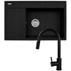 Set - PYRAMIS CAMEA Sink (79x50) 1B 1D R + IDEA Black Edition Faucet - 070168502BE - Volcano AGD - Produkty/Zlewozmywaki Your Sports Performance