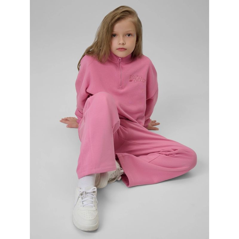 Regular sweatshirt without hood for girls 4F 4FJRSS26TSWSF2625-54S