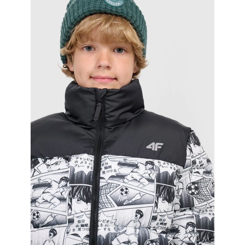 Boy's down jacket with synthetic filling 4F 4FJRAW25TDJAM0749-10A *Kategoria tymczasowa Your Sports Performance