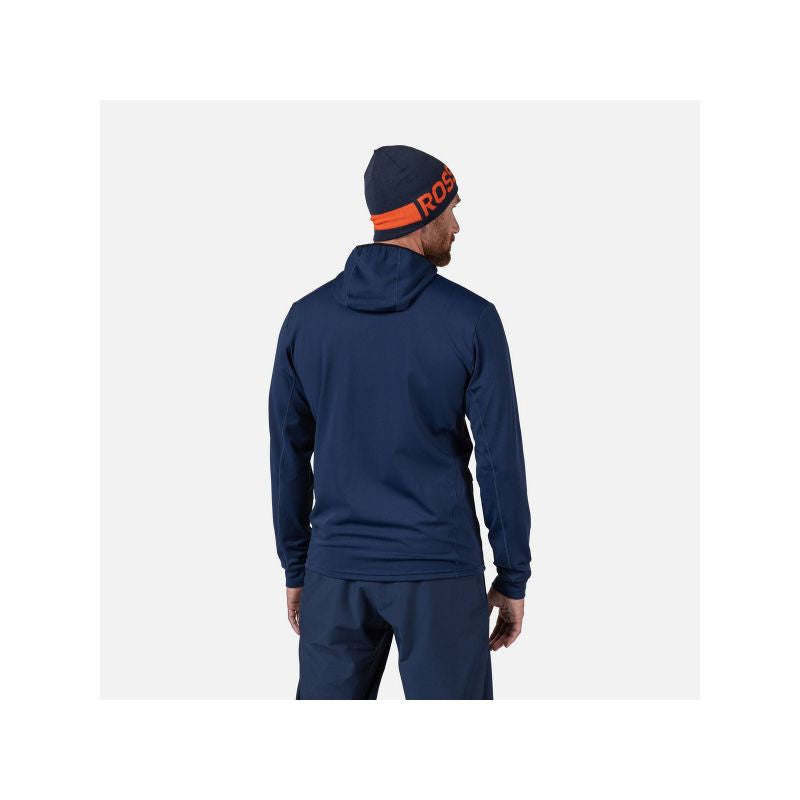 ROSSIGNOL Men's Mid Layer Stretch Hoodie Navy Blue