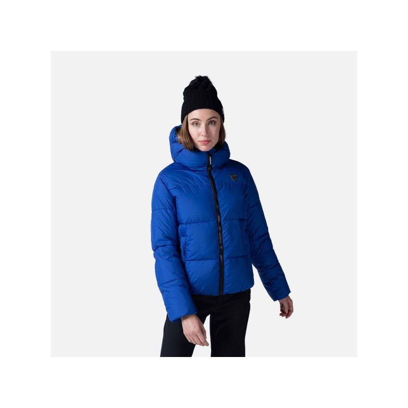 Rossignol W Puffy Hood Jkt Jacket Blue Import z PMSport Your Sports Performance