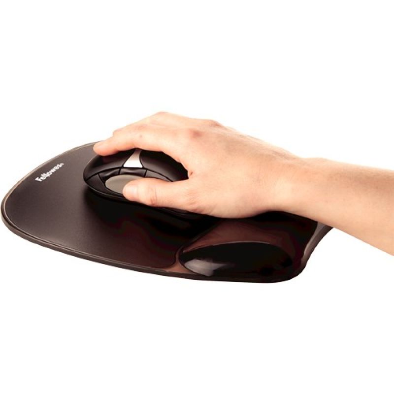 Fellowes CRYSTAL Gel Mouse Pad and Wrist Rest Black In preparation Your Sports Performance