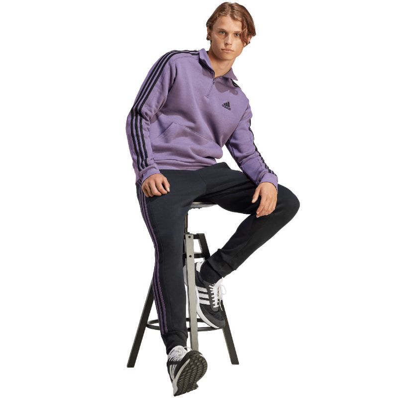 adidas Essentials Fleece 3-Stripes 1/4-Zip M Sweatshirt IJ8912 Clothing/Training Adidas
