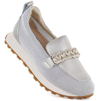 Women's leather sports shoes lords gold Cambell 19392 Cambell