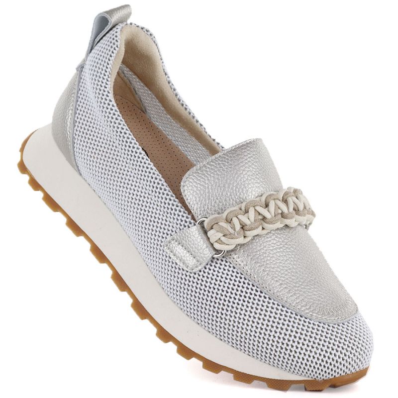 Women's leather sports shoes lords gold Cambell 19392 Cambell