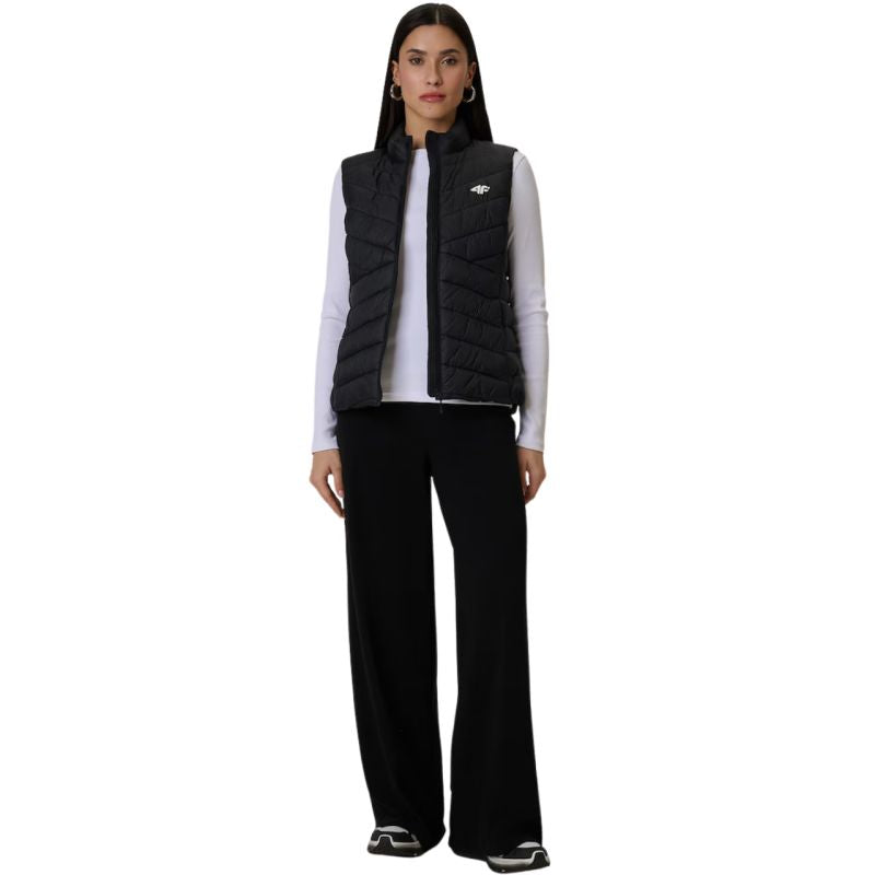 Women's vest 4F F347 deep black 4FWSS26TVJAF347 20S