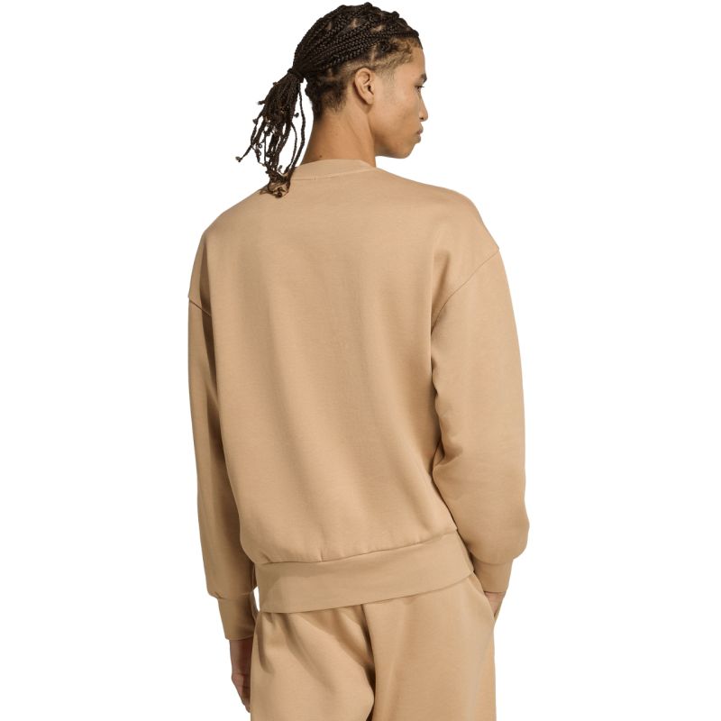 Men's adidas Essentials Loose Fit 3 Bar Logo Beige Sweatshirt JX5668 In preparation Adidas