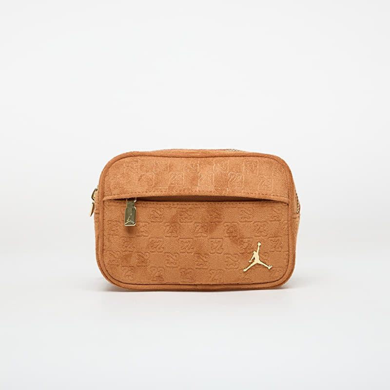 Women's Air Jordan Suede Monogram Camera Bag Cognac - MA9207-X6X
