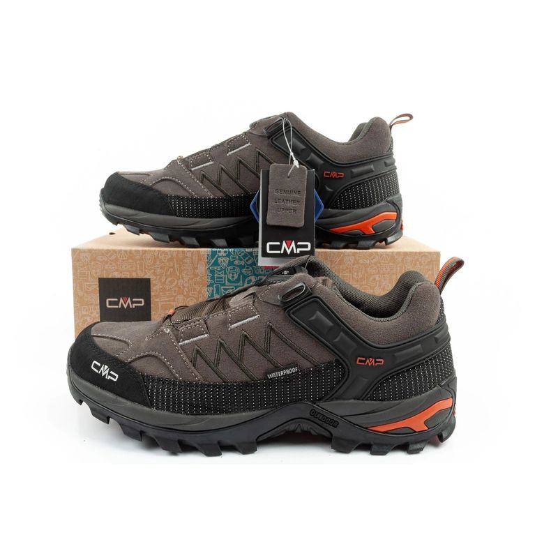 CMP Rigel men's waterproof trekking sports shoes FITGO leather CMP