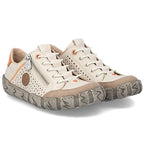 Women's leather openwork shoes, beige, Rieker L0355-61 To be categorized Your Sports Performance