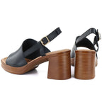 Women's black high-heeled sandals Potocki 54324 To be categorized Your Sports Performance