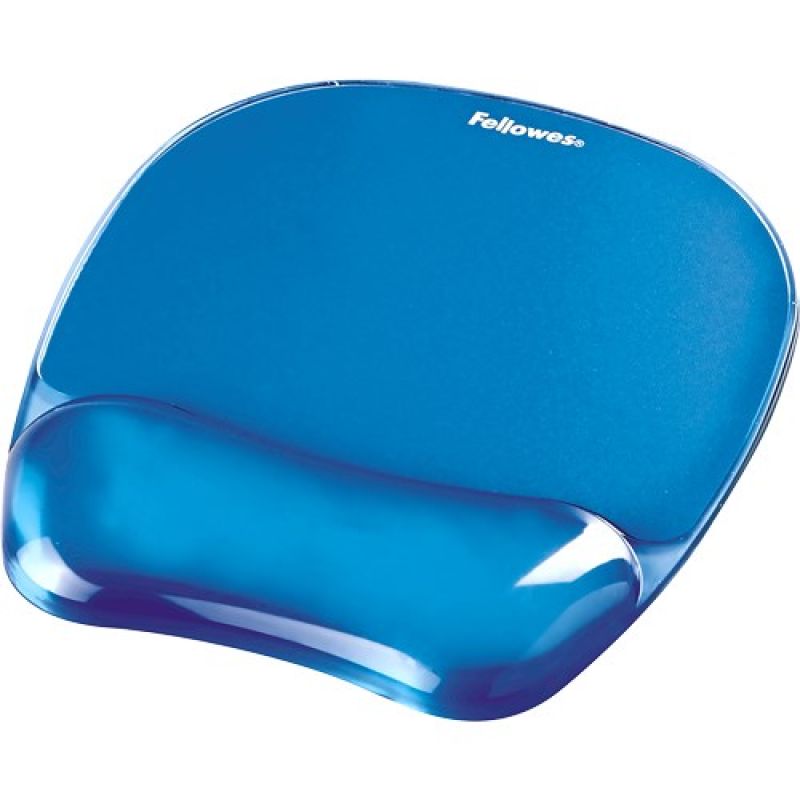 Fellowes CRYSTAL Mouse Pad and Wrist Rest Gel Blue In preparation Your Sports Performance