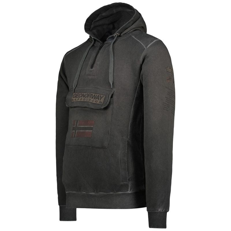 Geographical Norway Gymclass EO Tiedye Badge sweatshirt M WU8270H-GNO-BLACK Clothing/Outdoor/Geographical Norway Your Sports Performance