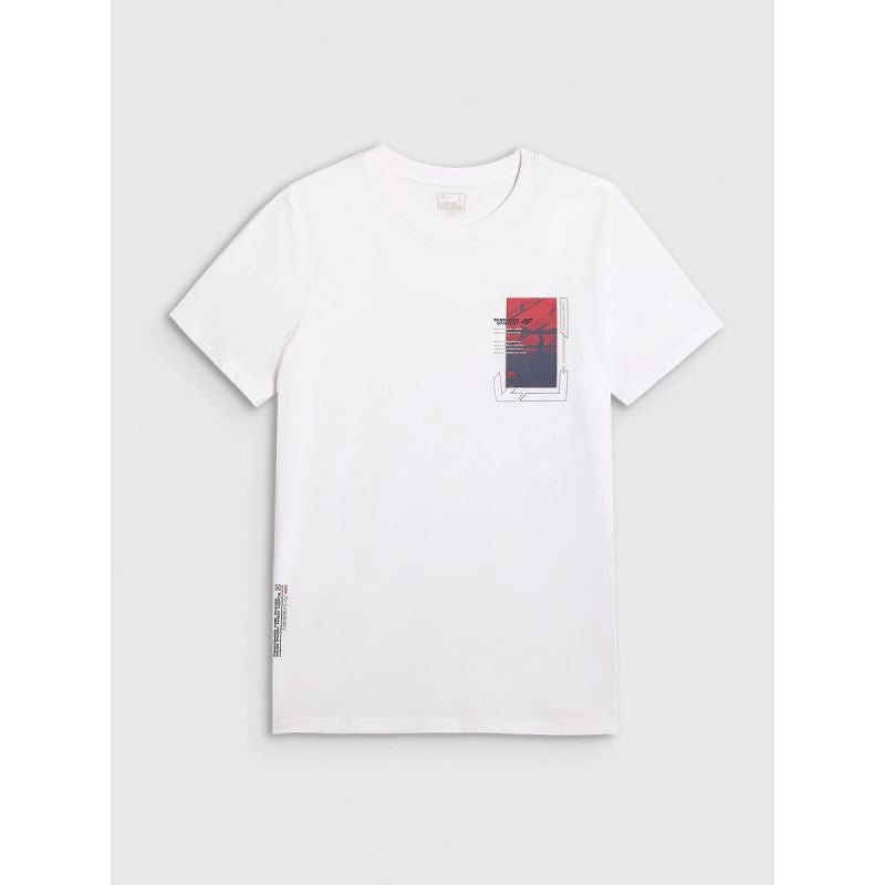 Men's regular printed T-shirt 4F 4FRAW25TTSHM3256-10S *Kategoria tymczasowa Your Sports Performance