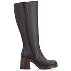 Women's insulated brown ankle boots with a block heel Rieker 58090-25