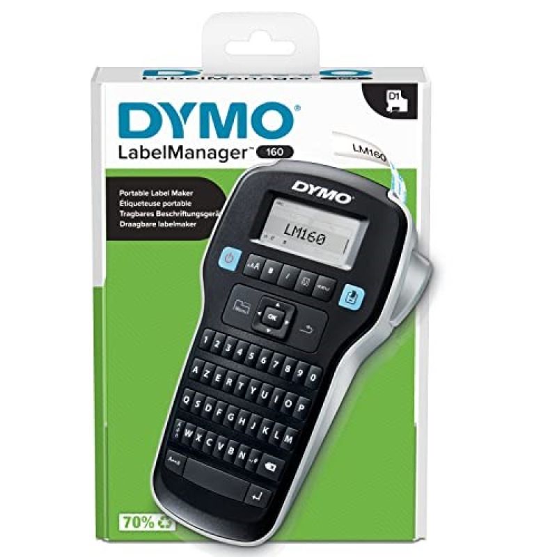 DYMO LabelManager 160 6/9/12 mm D1 Azerty tape Auto ID/Drukarki etykiet Your Sports Performance