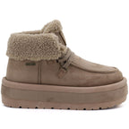 Big Star UU274215 Women's Waterproof Beige Platform Ankle Boots